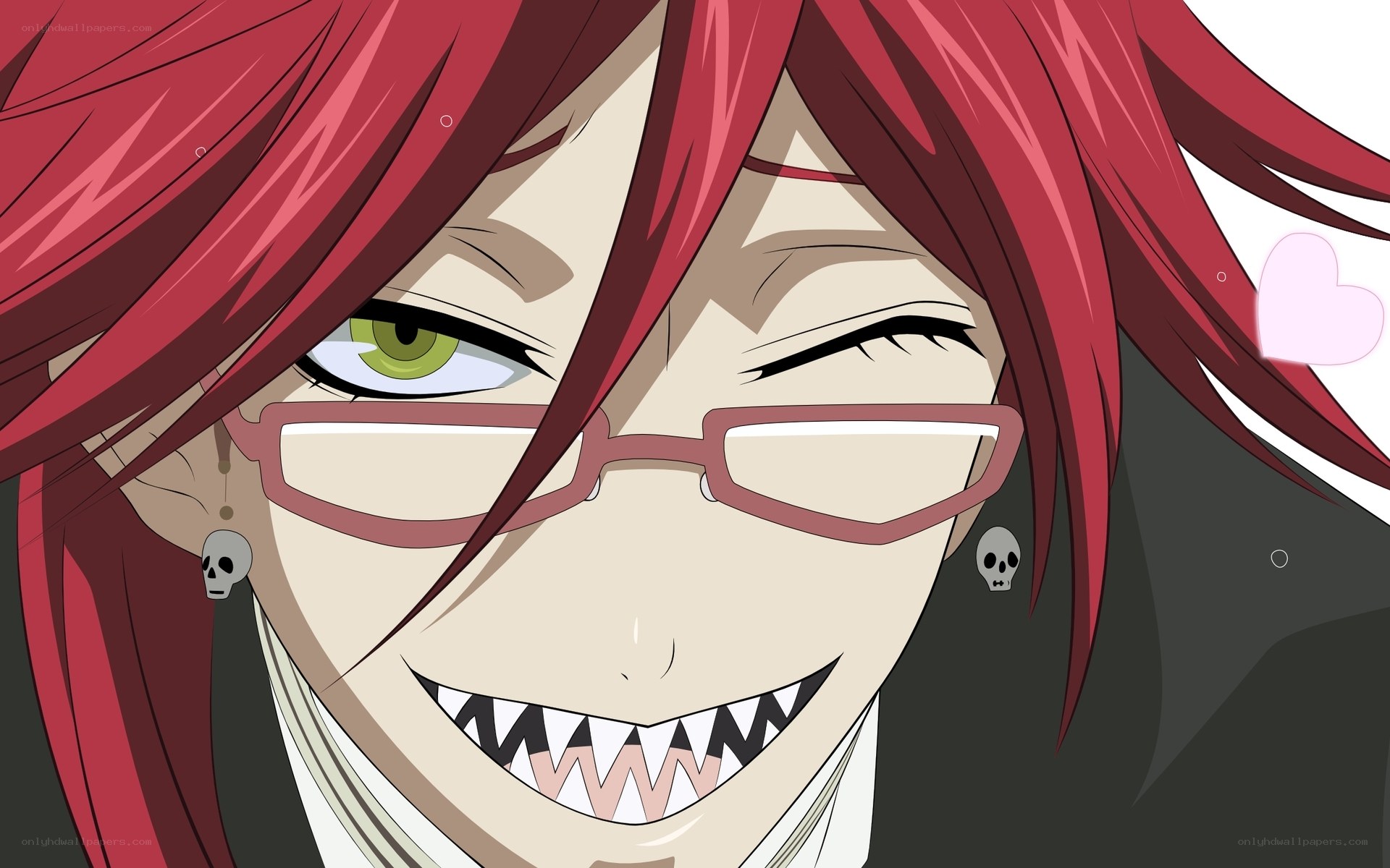 red-haired anime character with glasses