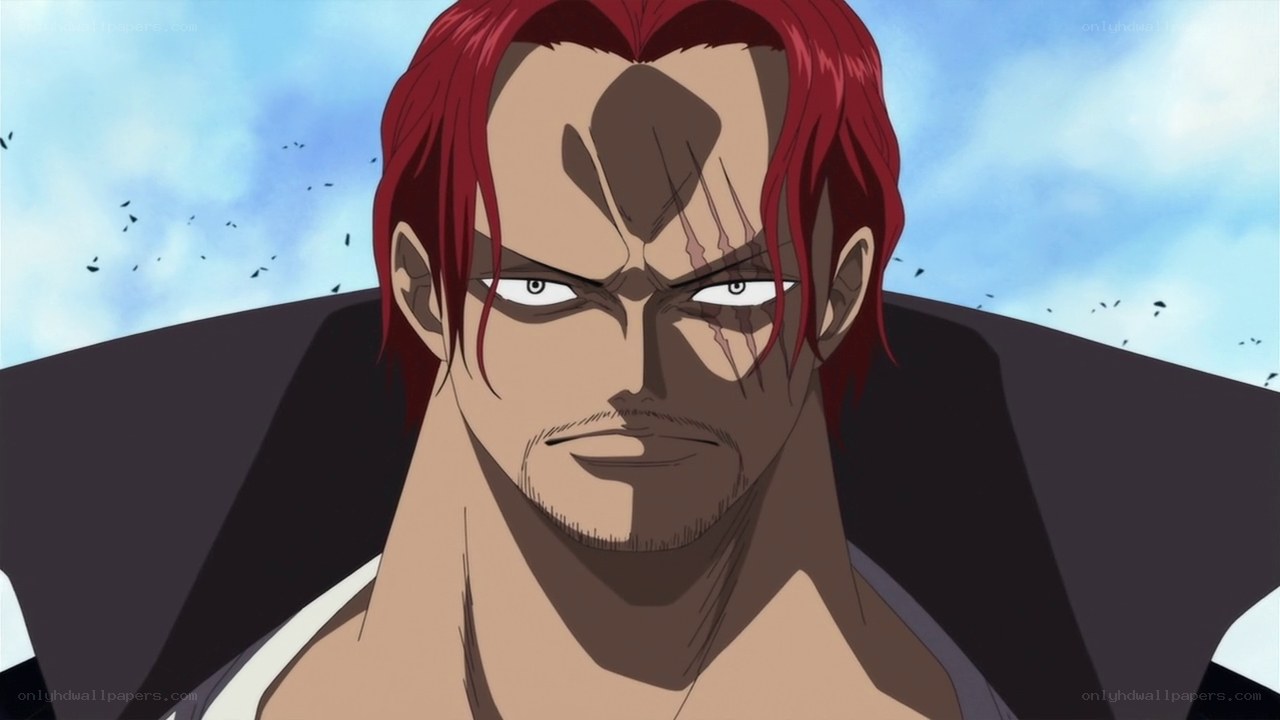 red-haired anime character with scar