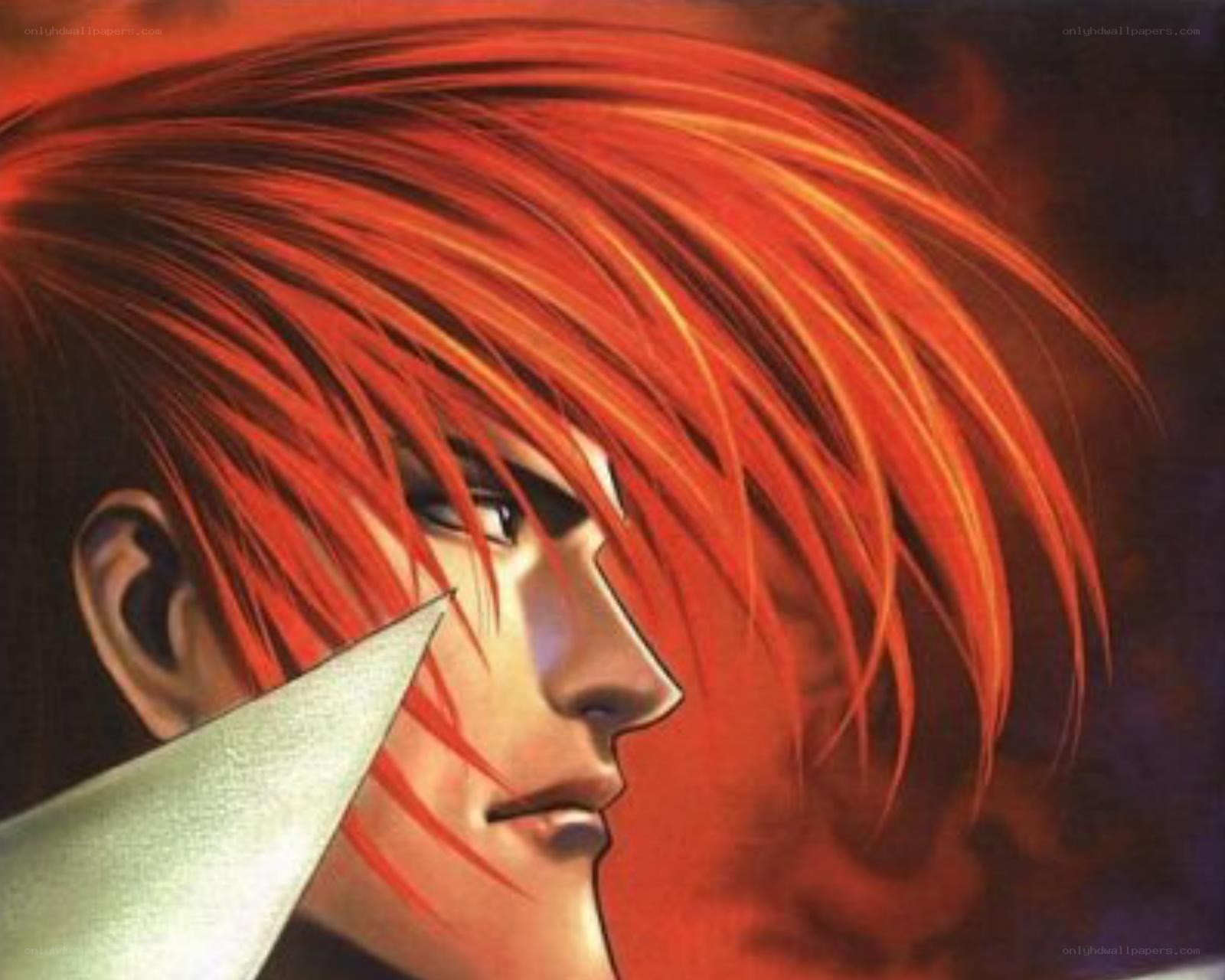 red-haired anime character with sword