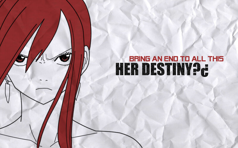 red-haired anime character with text