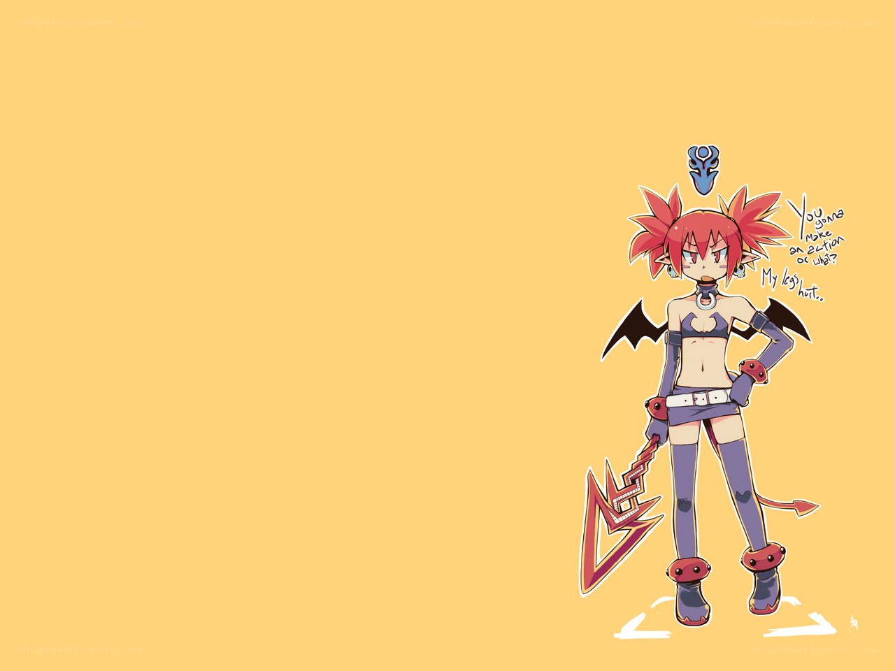 red-haired anime character with weapon