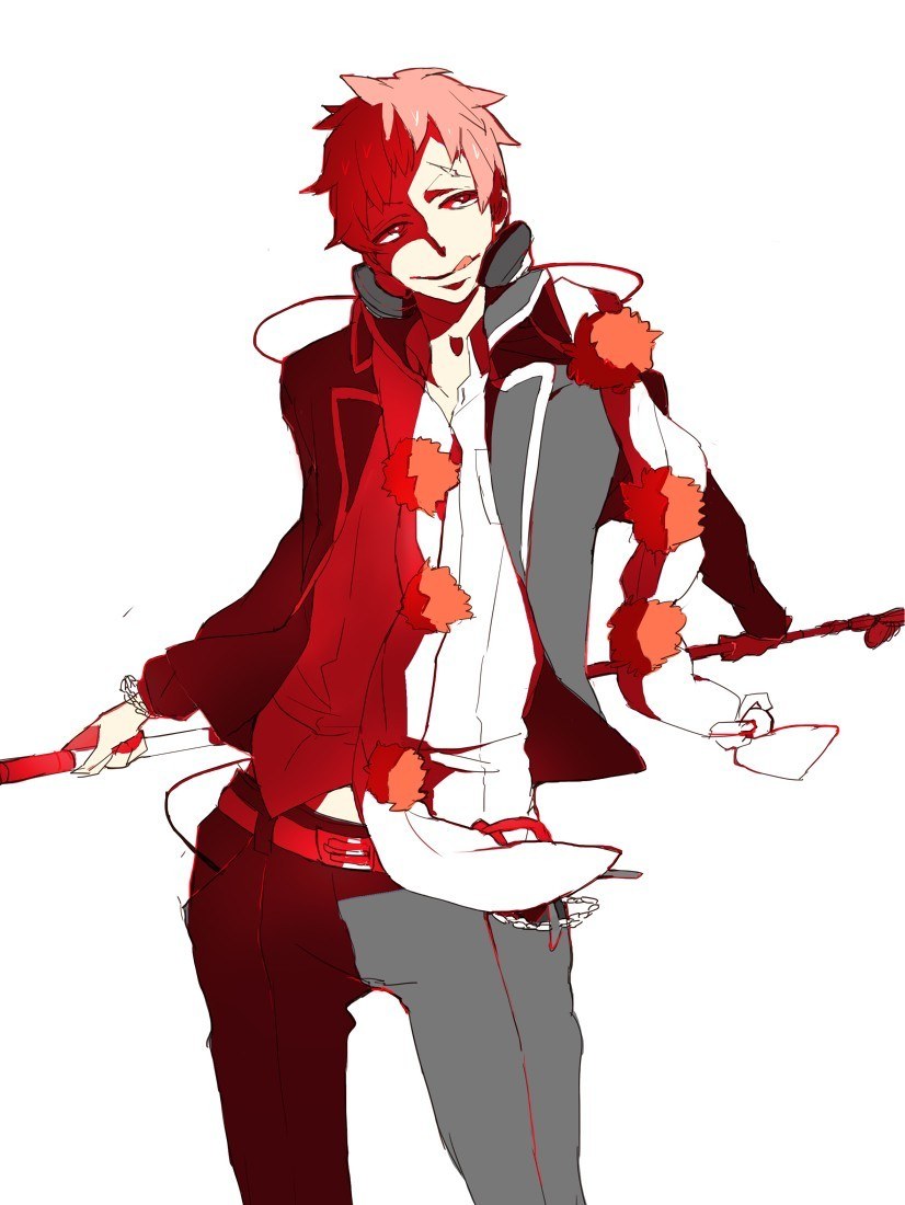 red-haired anime character with whip