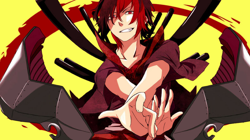 Red-haired Anime Character — Yellow, Dramatic, Mechanical Arms