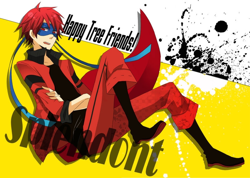 Red-haired Anime Character — Yellow, Dynamic