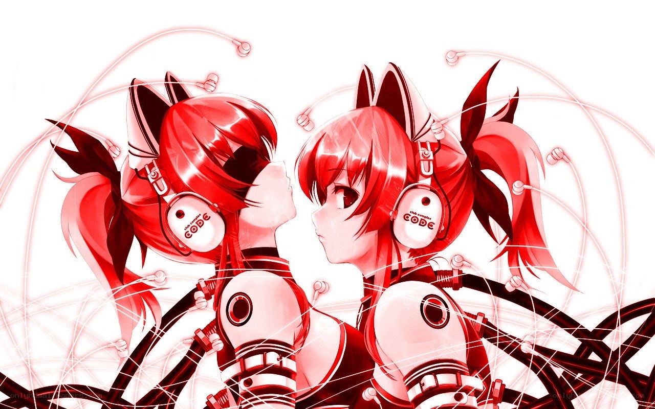 Red-haired anime DJs
