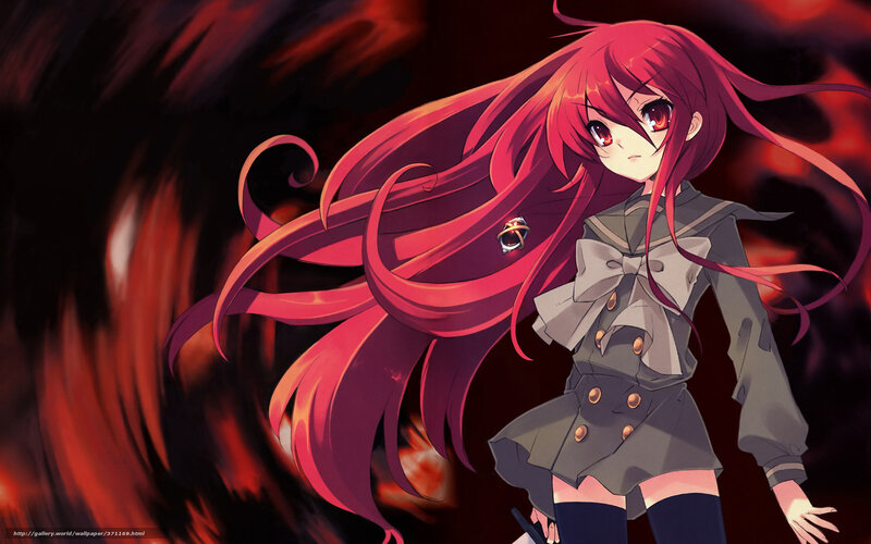 red-haired anime girl