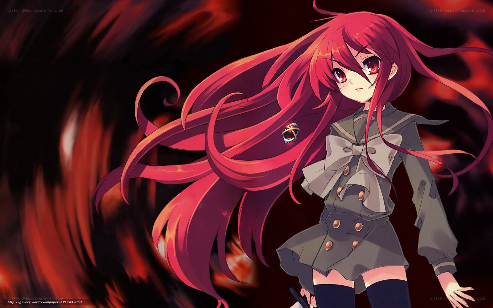 red-haired anime girl