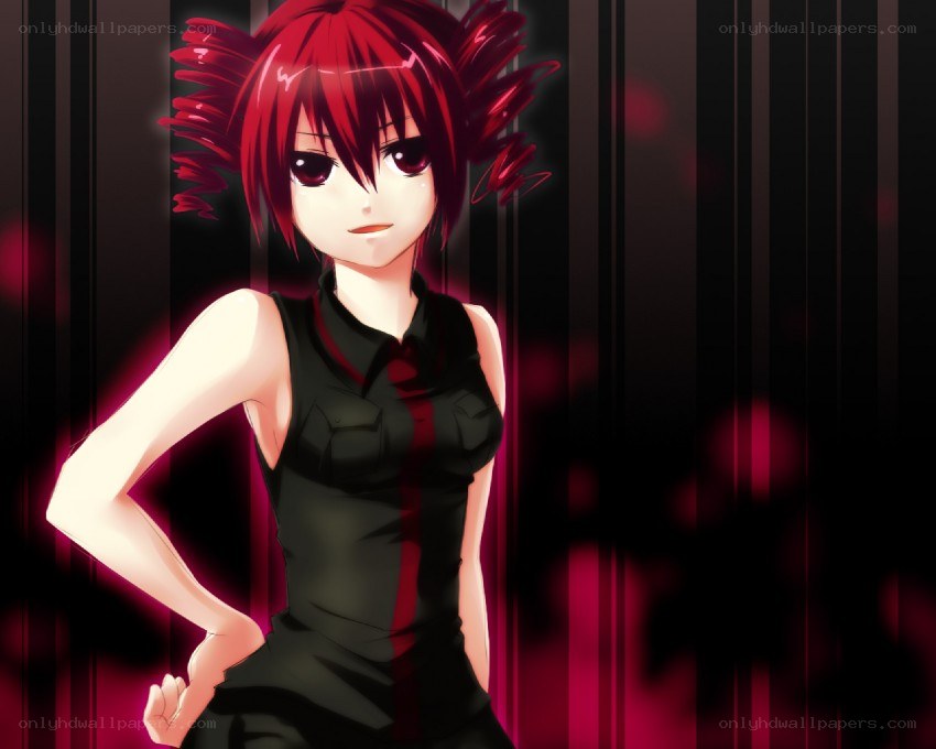 red-haired anime girl