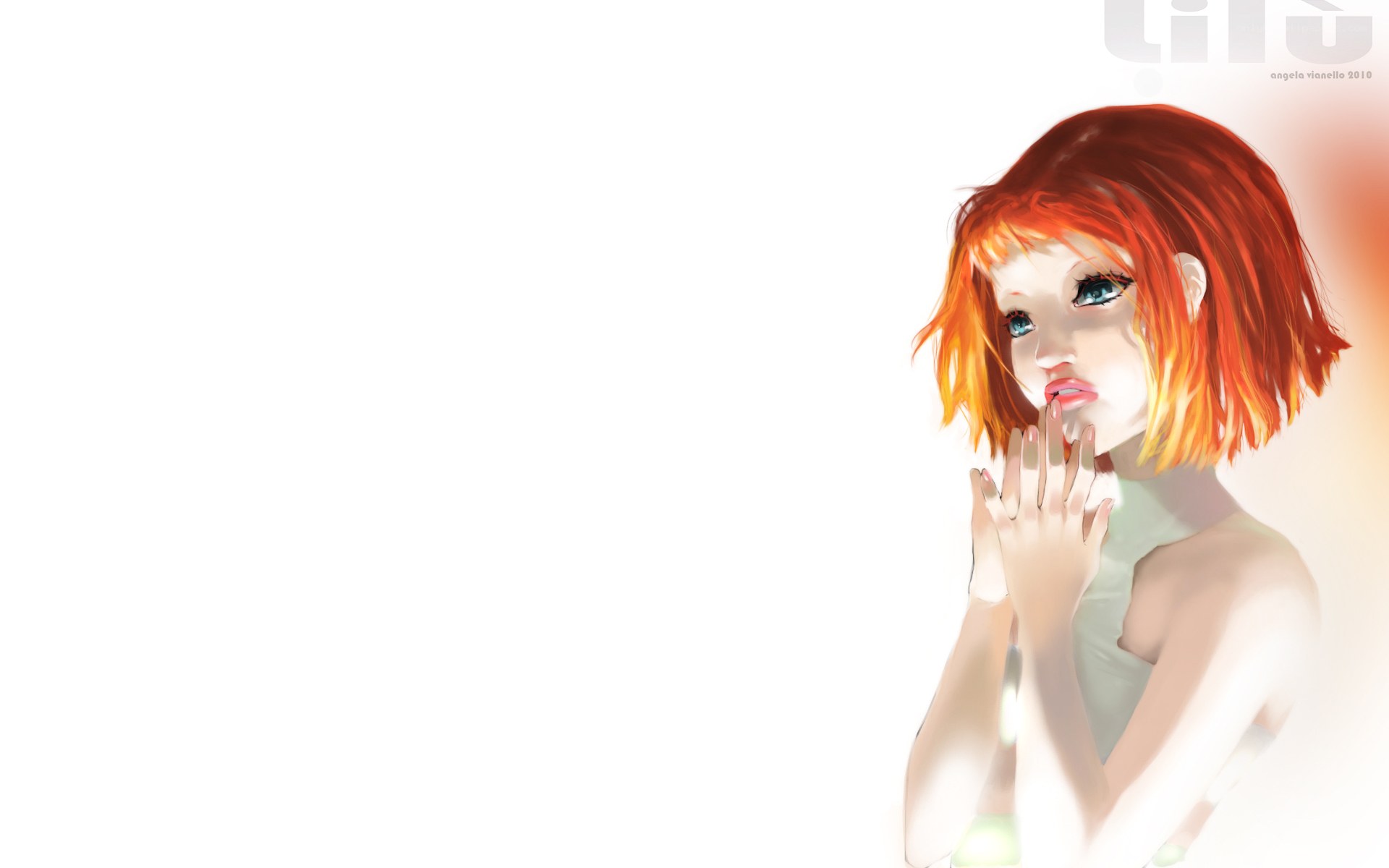 red-haired anime girl