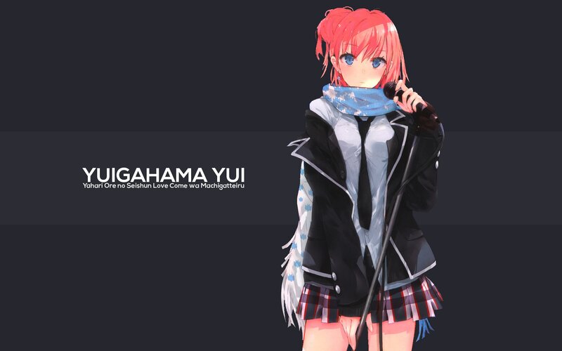 Red-haired Anime Girl — Black, Calm