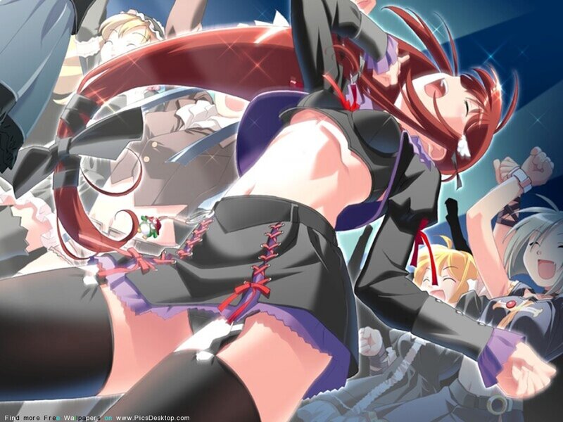 Red-haired Anime Girl — Black, Dynamic
