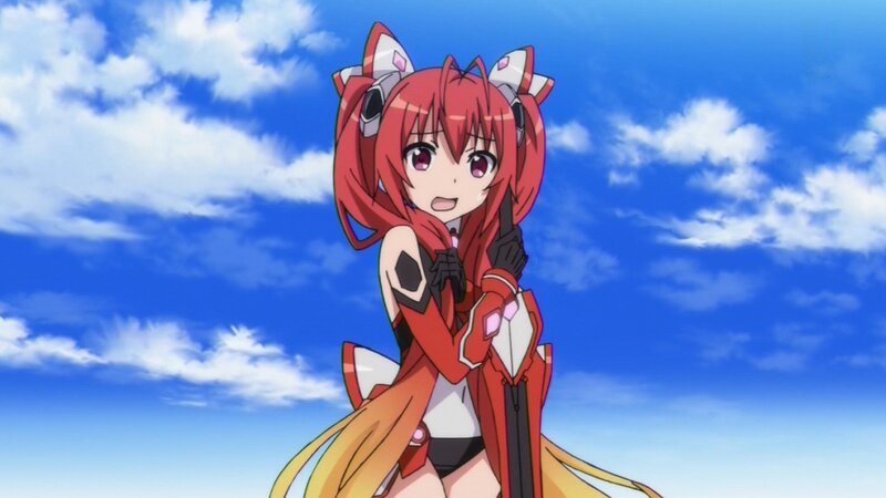 Red-haired Anime Girl — Blue, Bright