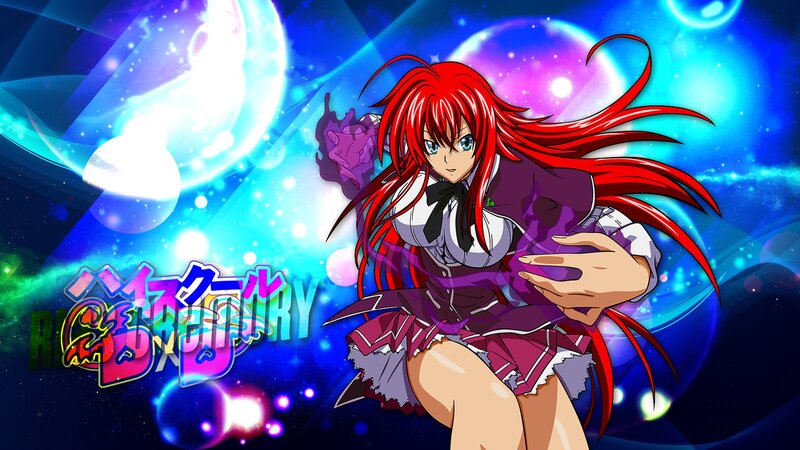 Red-haired Anime Girl — Blue, Dramatic, School Uniform