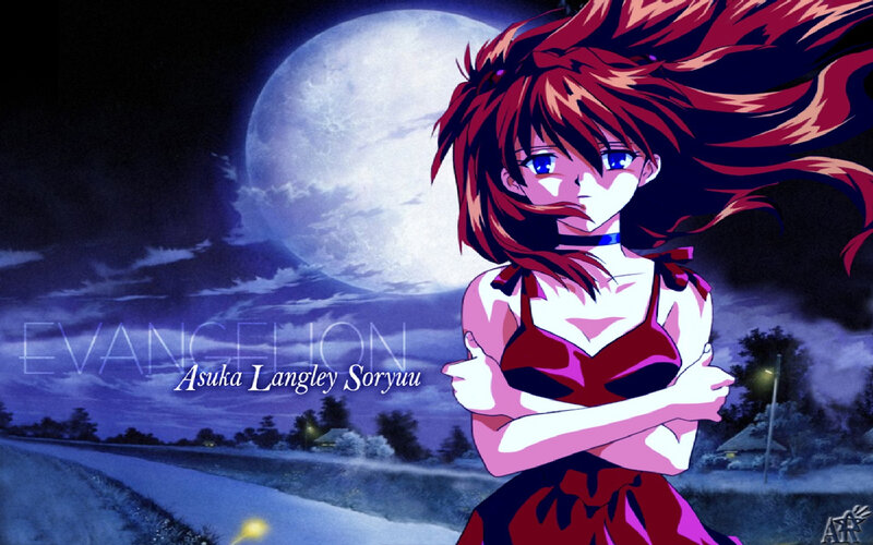 Red-haired Anime Girl — Blue, Dramatic