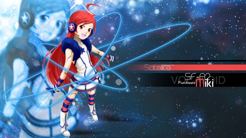 Red-haired Anime Girl — Blue, Energetic, Night