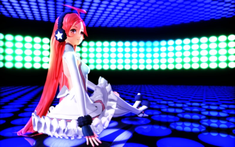 Red-haired Anime Girl — Blue, Energetic