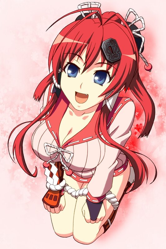 red-haired anime girl character
