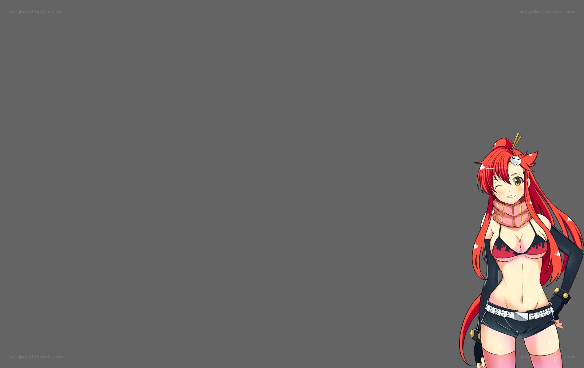 red-haired anime girl character