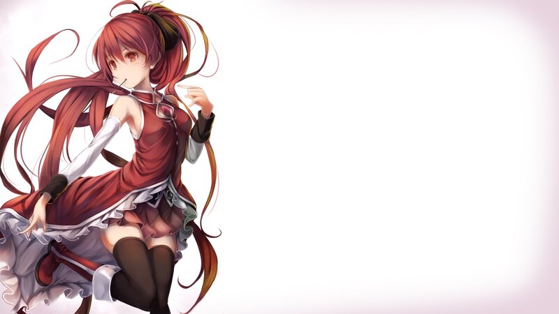red-haired anime girl character
