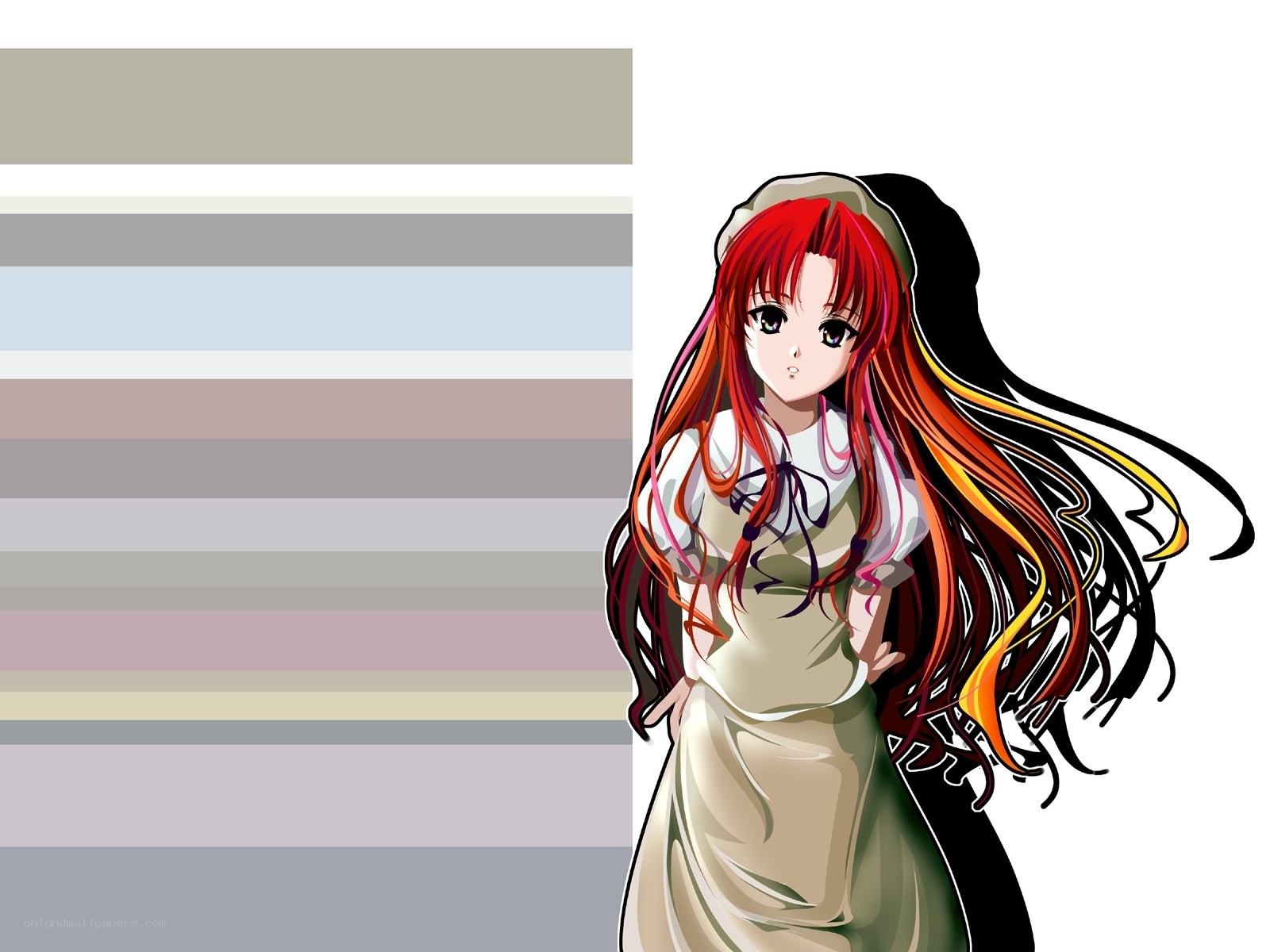 red-haired anime girl character