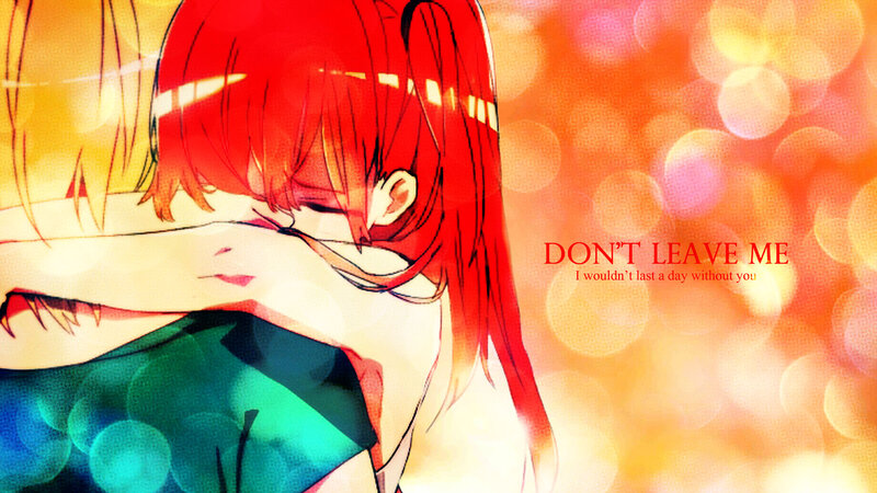 Red-haired Anime Girl Hugging