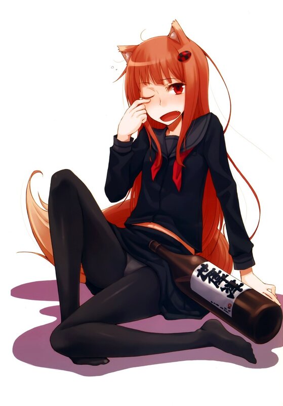 Red-haired Anime Girl — Orange, Melancholic