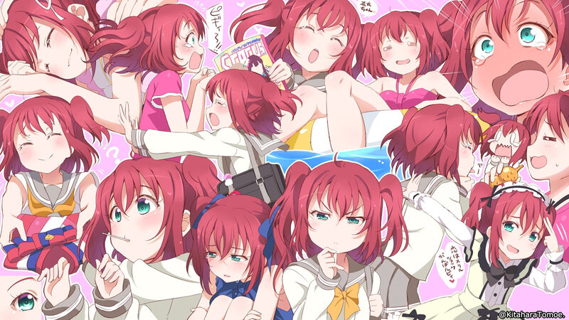 Red-haired Anime Girl — Pink, Chaotic
