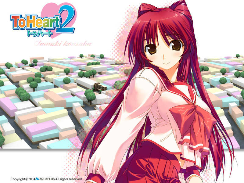 Red-haired Anime Girl — Pink, Cheerful