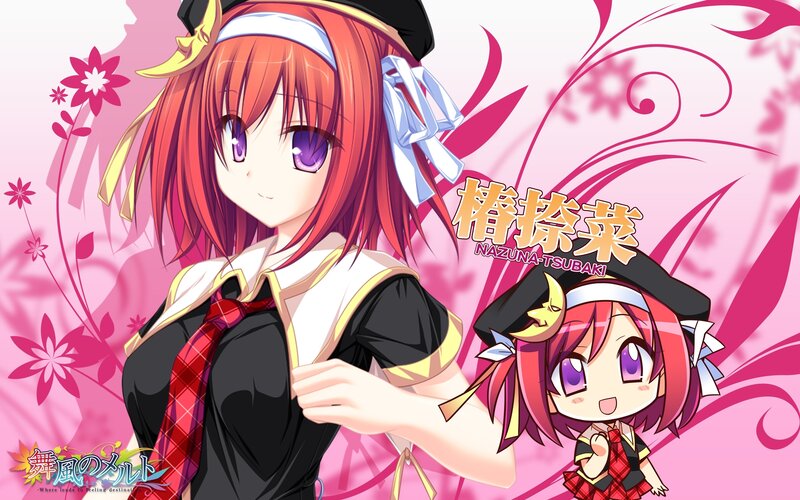 Red-haired Anime Girl — Pink, Playful, Chibi Version