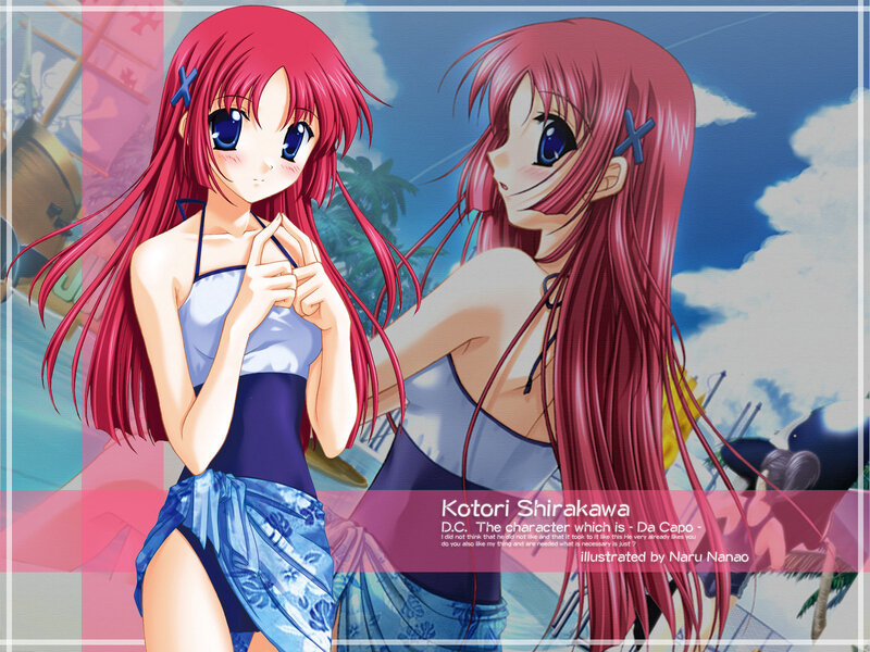 Red-haired Anime Girl — Pink, Serene