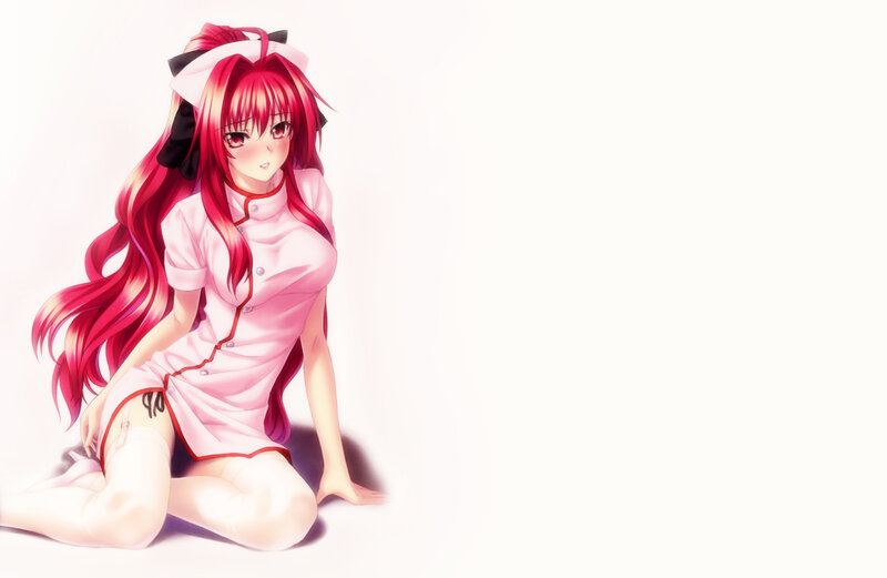 Red-haired Anime Girl — Pink