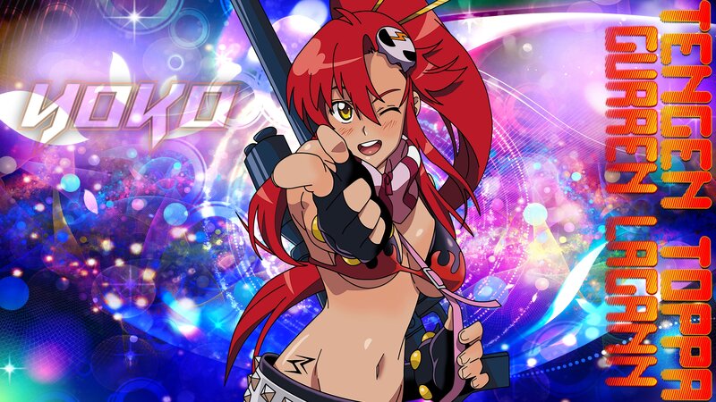 Red-haired Anime Girl — Purple, Energetic