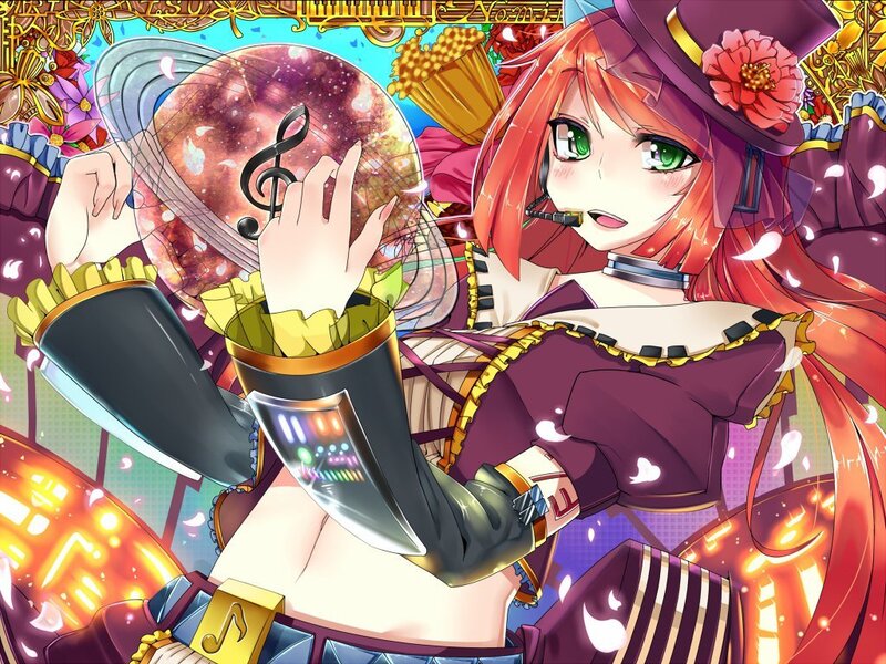 Red-haired Anime Girl — Purple, Fantastical