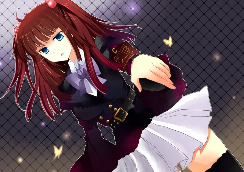 Red-haired Anime Girl — Purple