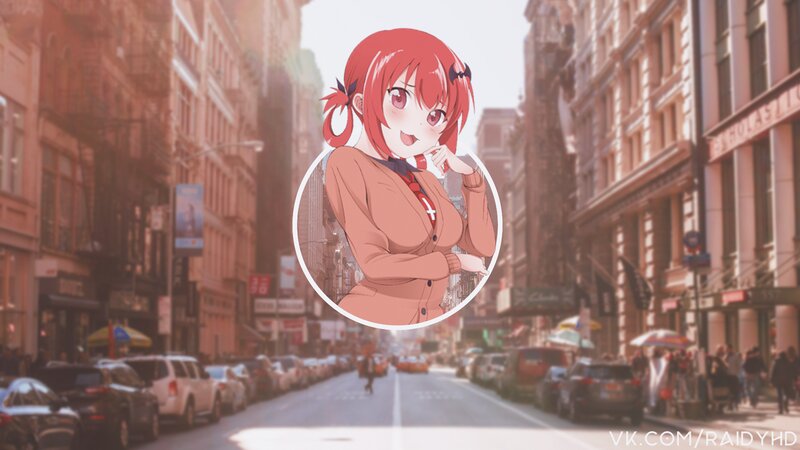 Red-haired Anime Girl — Red, Bright