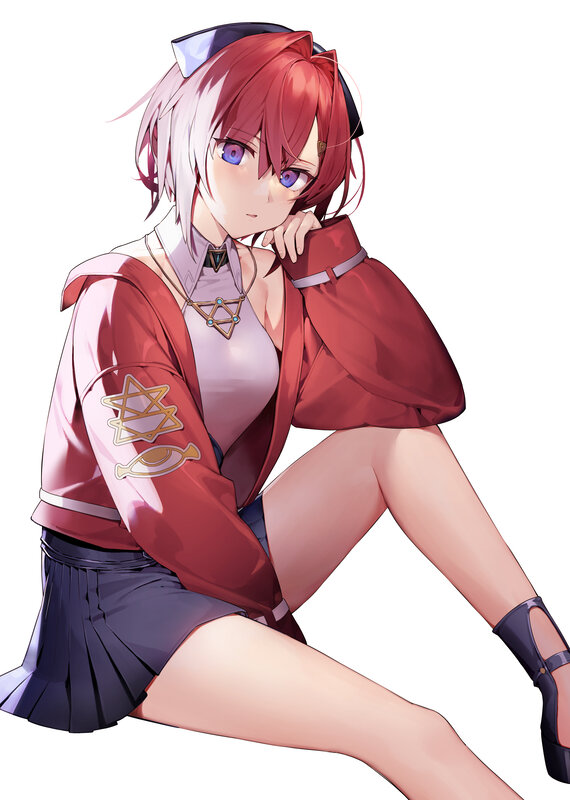 Red-haired Anime Girl — Red, Calm, Jacket