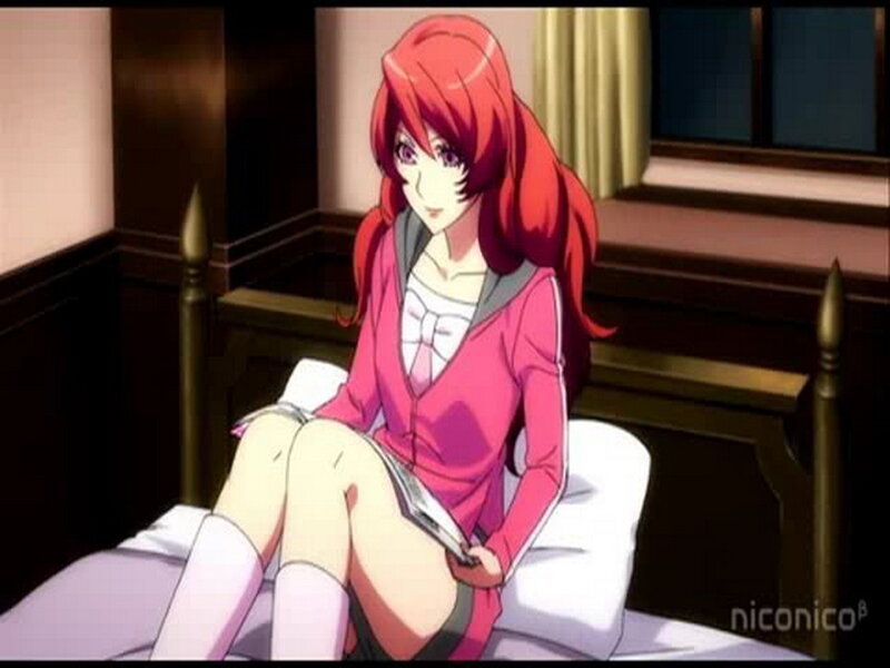Red-haired Anime Girl — Red, Calm, Night, Bed