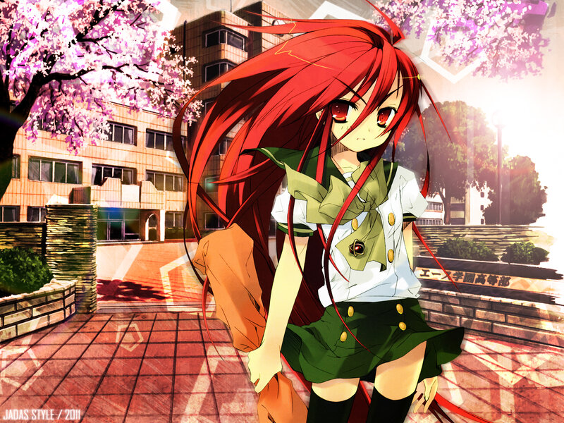 Red-haired Anime Girl — Red, Calm, Spring