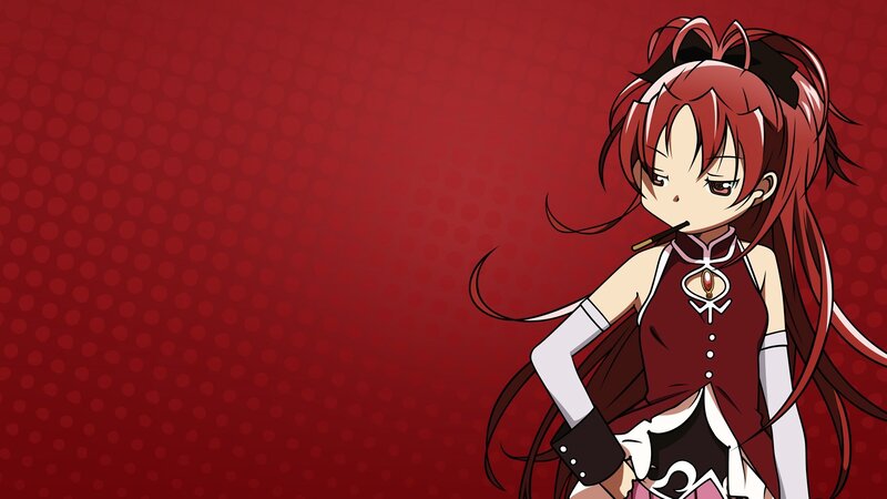 Red-haired Anime Girl — Red, Confident, Long Hair, Cigarette