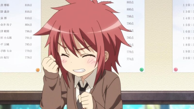 Red-haired Anime Girl — Red, Determined, School Uniform
