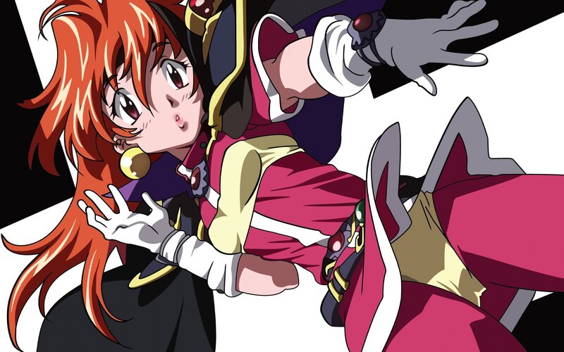 Red-haired Anime Girl — Red, Dramatic, Anime Character, Gloves, Cape
