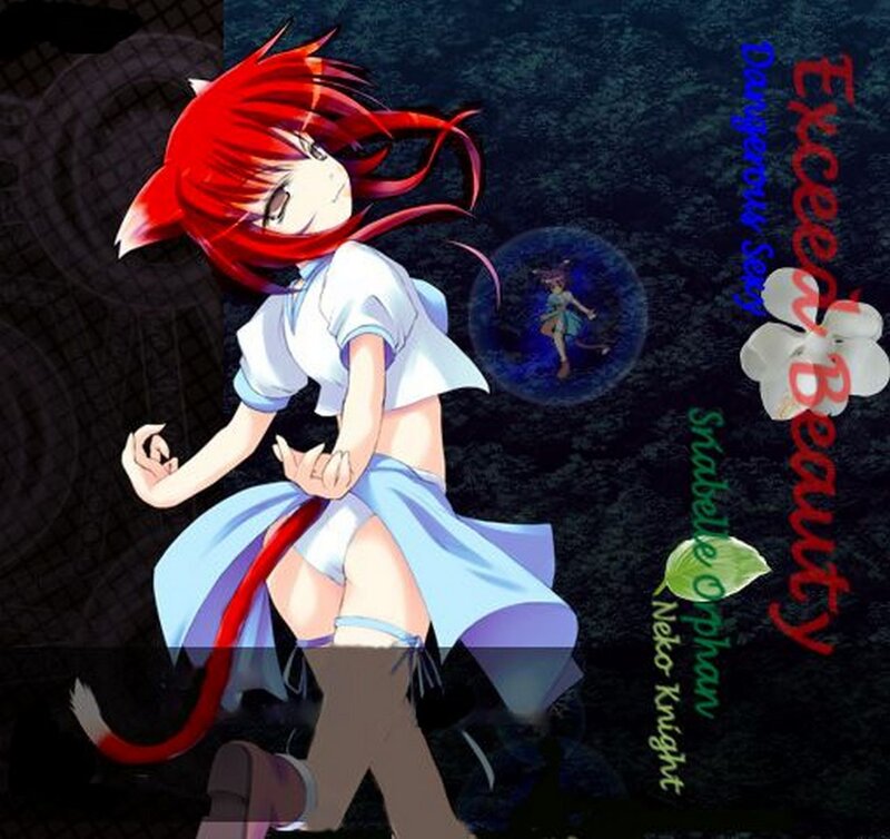 Red-haired Anime Girl — Red, Dramatic, Night, Cat Ears