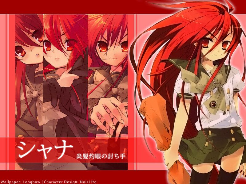 Red-haired Anime Girl — Red, Dramatic, School Uniform, Long Hair