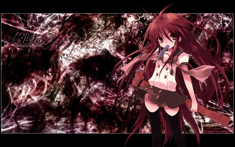 Red-haired Anime Girl — Red, Dramatic, School Uniform, Sweets