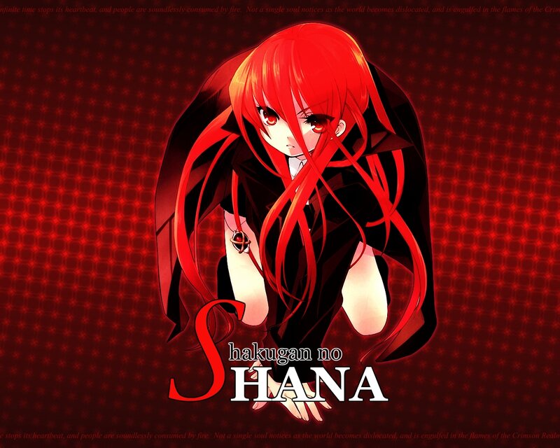 Red-haired Anime Girl — Red, Dramatic, Text, Fire