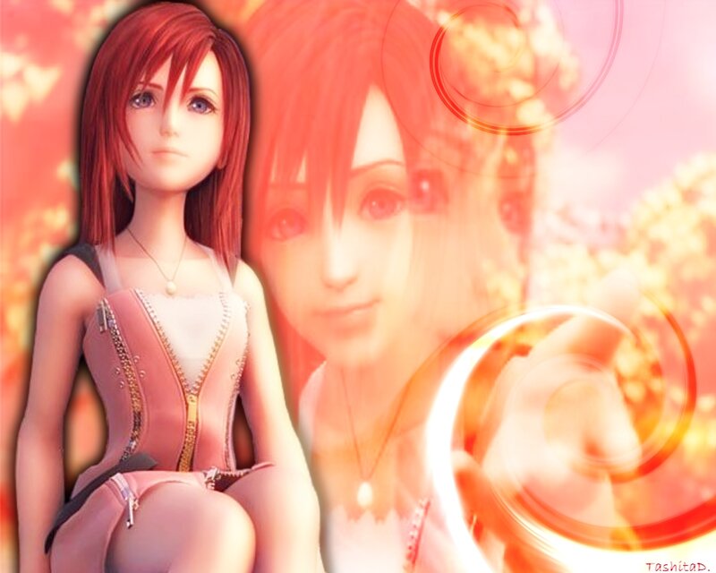Red-haired Anime Girl — Red, Dreamy, Sunset