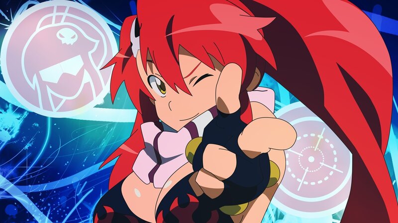 Red-haired Anime Girl — Red, Dynamic, Anime Character, Energy Effect