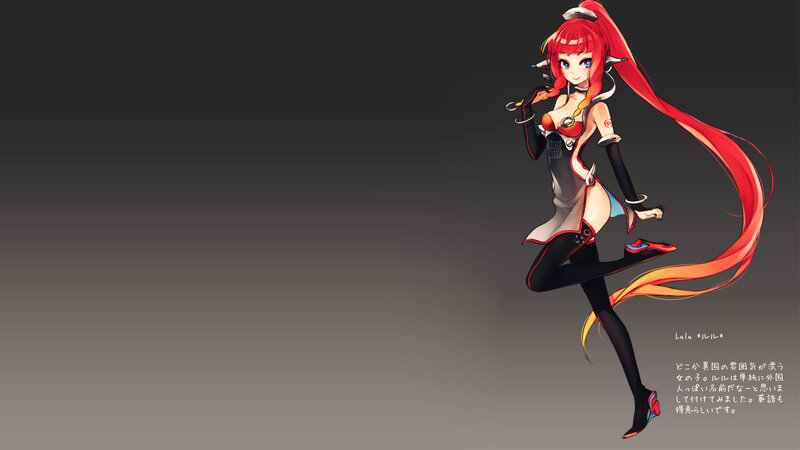 Red-haired Anime Girl — Red, Dynamic, Long Hair