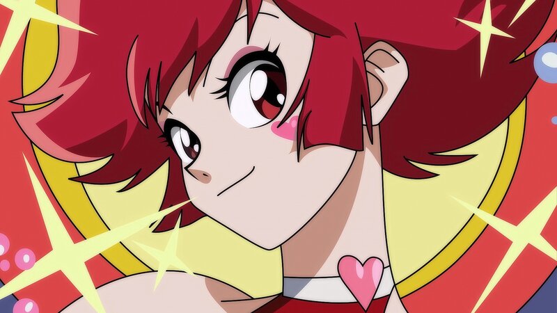 Red-haired Anime Girl — Red, Energetic, Heart