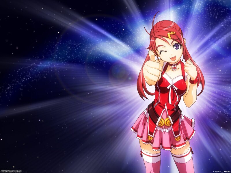 Red-haired Anime Girl — Red, Energetic, Night